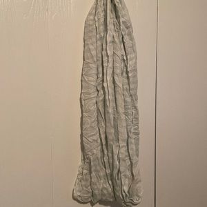 Silver and teal stripes infinity scarf